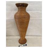 Vintage Wicker Vase 21 1/2" Tall
