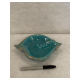 Vintage California USA Ashtray Aqua