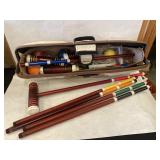 Vintage Croquet Set W/Org Bag Franklin