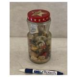 Vintage Jar Full of Old Buttons