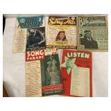 5 Antique Sheet Music