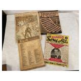 4 Antique Sheet Music