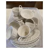 Set of Sheffield Bone White China