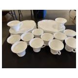Vintage Milk Glass Luncheon Set