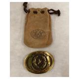 Solid Brass Texas Lone Star Belt Buckle
