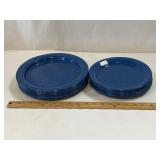 20 Vintage Enamelware Blue Metal Plates