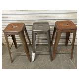 3 Hudson Cafe Metal Stools