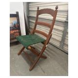 Vintage Deck Chair Felt Seat