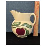 Antique Watts Pottery Apple Pitcher