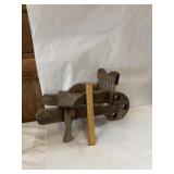 Small Wood Wheelbarrow Yard Art