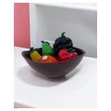Crystal Glass Fruit in Bowl