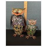 Pair of Decorative Metal Owls