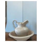 Vintage Wash Stand Pitcher & Basin
