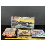 4 Vintage Model Airplane Kits