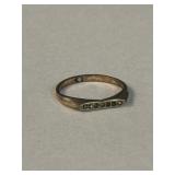 Antique 10k  White Gold Band 7 3/4 (1.9 Grams)