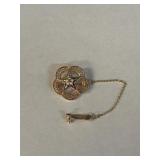 14K Gold Eastern Star Brooch 4.4 Grams