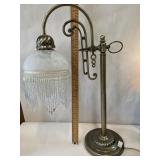 Beaded Shade Smoked Chrome Lamp