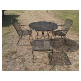 Mesh Metal Patio Table & Chairs