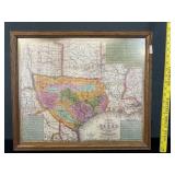 Map of Texas 1837 Copy Framed