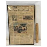 9/3/89 Framed Tyler Courier Times Front Page