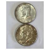 (2) 1964 Kennedy Half Dollars