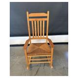 Vintage Rush Bottom Porch Rocking Chair