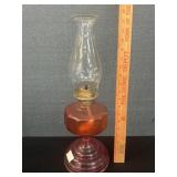 Vintage Red Kerosene Lamp
