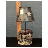 Horse & Saddle Metal Shade Candle Holder