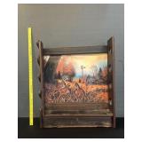 Vintage Farmhouse Gun Rack W. Storage for Ammo