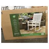 New in Box Large White Porch Rocker