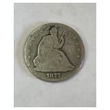 1877 Seated Liberty Silver Half Dollar
