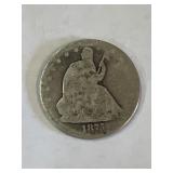 1875 Seated Liberty  Silver Half Dollar