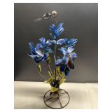 Blue Metal Yard Art Flowers 30" Blue Metal Yard Art Flowers 30"