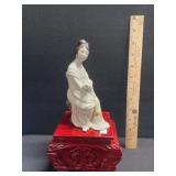 Hand Painted Geisha Porcelain Figurine Hand Painted Geisha Porcelain Figurine
