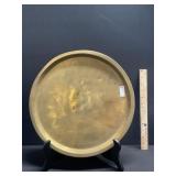 Large Brass Tray W/ Stand Large Brass Tray W/ Stand