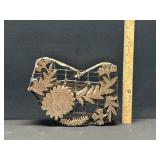 Antique Copper Batik Printing Block Stamp Antique Copper Batik Printing Block Stamp