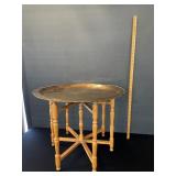 Heavy Vintage Brass Tray W/ Stand Heavy Vintage Brass Tray W/ Stand