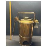Large Antique Asian Street Vendor  Beverage  Brass Large Antique Asian Street Vendor  Beverage  Brass