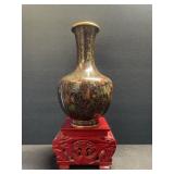 Vintage Chinese Cloisonne Vase 9" Vintage Chinese Cloisonne Vase 9"