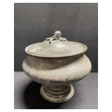 Antique Pewter Lidded Compote Antique Pewter Lidded Compote