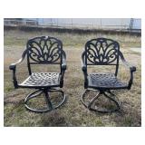 2 Metal Swivel Patio Rocker Chairs 2 Metal Swivel Patio Rocker Chairs