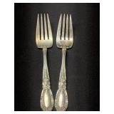 2 King Richard by Towle Sterling Salad Forks 6 1/2 2 King Richard by Towle Sterling Salad Forks 6 1/2