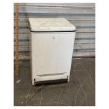 Vintage Doctors Office Porcelain Enamel Trash Can Vintage Doctors Office Porcelain Enamel Trash Can