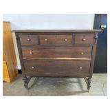 Antique 5 Drawer Chest On Wood Castors Antique 5 Drawer Chest On Wood Castors