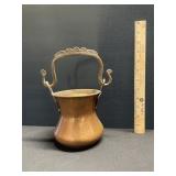 Victorian Era Copper Bucket Iron Handle Victorian Era Copper Bucket Iron Handle