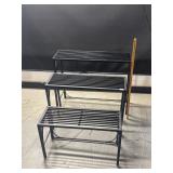 3 Metal Nesting Plant Stand Tables 3 Metal Nesting Plant Stand Tables