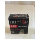 25 Rounds 9mm 80 Gr Inceptor Self Defense 25 Rounds 9mm 80 Gr Inceptor Self Defense