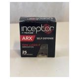 25 Rounds 9mm 80 Gr Inceptor Self Defense 25 Rounds 9mm 80 Gr Inceptor Self Defense