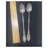 2 Iced Tea Spoons King Richard Sterling by Towle 2 Iced Tea Spoons King Richard Sterling by Towle