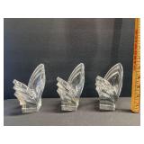 3 Mikasa Lead Crystal Candle Holders 3 Mikasa Lead Crystal Candle Holders